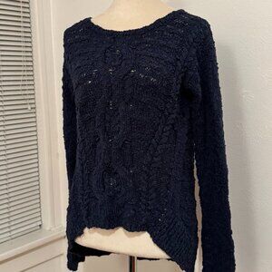 MOTH Navy Blue Cable Knit Sweater – Size S